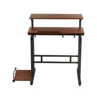 Laptop Desk Table Adjustable Dark Wood 80CM