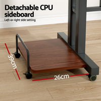 Laptop Desk Table Adjustable Dark Wood 80CM