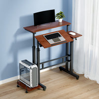 Laptop Desk Table Adjustable Dark Wood 80CM