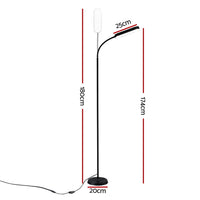 Artiss LED Floor Lamp with Remote Control & 4 Color Temperature Reading Living Room Bedroom Office