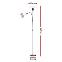 Floor Lamp Mother and Child Modern Home Living Room Office Reading Black