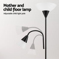 Floor Lamp Mother and Child Modern Home Living Room Office Reading Black