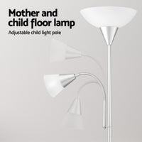 Floor Lamp Mother and Child Modern Home Living Room Office Reading Silver