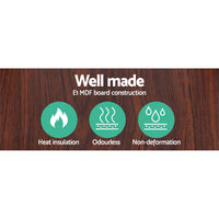 Artiss Floor Lamp 3 Tier Shelf Storage LED Light Stand Home Room Pattern Brown