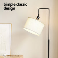 Floor Lamp 2 Tier Shelf Storage LED Light Stand Home Room Adjustable Head