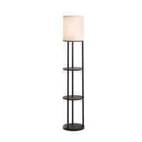 Floor Lamp 3 Tier Shelf Storage LED Light Stand Home Room Vintage Round