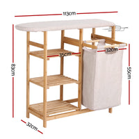 Artiss Laundry Basket Hamper with Ironing Board Bamboo