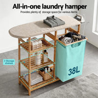 Artiss Laundry Basket Hamper with Ironing Board Bamboo