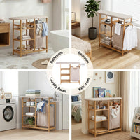 Artiss Laundry Basket Hamper with Ironing Board Bamboo