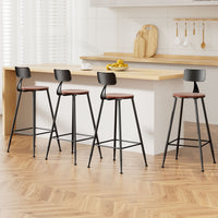 4x Bar Stools Vintage Metal Chairs