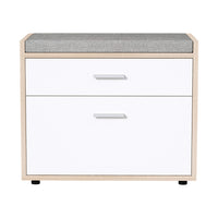 Shoe Rack Cabinet Bench 8 Pairs White Niva