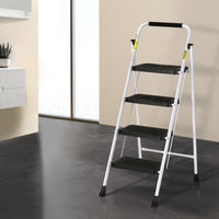 4 Step Ladder Multi-Purpose Folding Steel Light Weight Platform