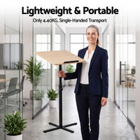 Artiss Floor Podium Stand 78-127CM Height Adjustable Portable Laptop Desk