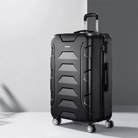 Wanderlite 28 Inch Luggage with TSA Lock Spinner Travel Suitcase Carry On Hard Shell Luggage Case Black