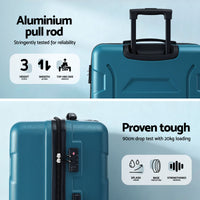 Wanderlite 28" Luggage Suitcase Trolley Travel TSA Lightweight Hard Case Teal