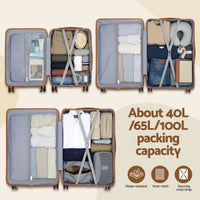 Wanderlite 5pcs Luggage Suitcase Set Trolley Travel TSA Lightweight Hard Case