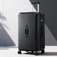 Wanderlite 28" Trunk Luggage Suitcase Travel 5 Wheels Type-C Port TSA Black