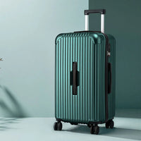 Wanderlite 28" Trunk Luggage Suitcase Travel 5 Wheels Type-C Port TSA Green