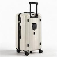 Wanderlite 28" Trunk Luggage Suitcase Travel 5 Wheels Type-C Port TSA Smoky White
