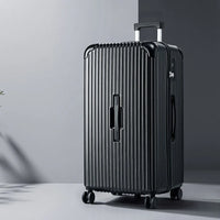 Wanderlite 32" Trunk Luggage Suitcase Travel 5 Wheels Type-C Port TSA Black