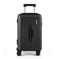Wanderlite 20" Trunk Luggage Suitcase Travel Carry On TSA Lock Black