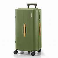 Wanderlite 28" Modern Vertical Trunk Luggage Suitcase Travel 5 Wheels Type-C TSA Olive Green