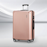 Wanderlite 28'' Luggage Travel Suitcase Set TSA Carry On Hard Case Rose Gold