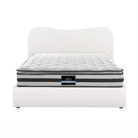 Giselle 21cm Bonnell Pillow Top Mattress Artiss Double Boucle Bed Frame Set