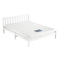 Giselle Double Mattress with Artiss Wooden Bed Frame Natural Pine Timber Base