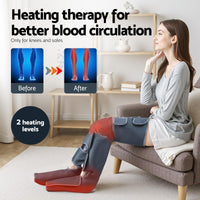 Livemor Electric Leg Foot Massager Air Wrap With Shiatsu Neck Massager Heating