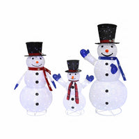3 PCS Christmas Lights 330 LED Fairy Light Snowman Decorations Jingle Jollys