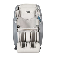 Livemor 4D Massage Chair Recliner - Full Body SL-Track Zero Gravity with AI Body Scan, Deep Tissue Electric Massager with Heat, 12 Auto Programs, LCD Touchscreen & Bluetooth, Grey