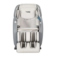 Livemor 4D Massage Chair Recliner - Full Body SL-Track Zero Gravity with AI Body Scan, Deep Tissue Electric Massager with Heat, 12 Auto Programs, LCD Touchscreen & Bluetooth, Grey