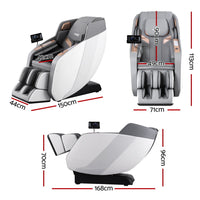 Livemor Massage Chair Electric Recliner Double Core Mechanism Massager ROWA White
