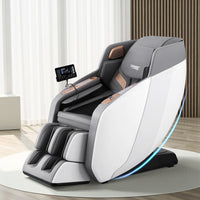 Livemor Massage Chair Electric Recliner Double Core Mechanism Massager ROWA White