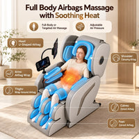 Livemor Full Body Massage Chair VEGA, Foot Roller, Waist & Calf Heat, Recliner, Airbags Compression