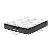 Giselle Bedding King Mattress 24cm Pillow Top Bonnell Spring Egg Crate