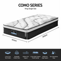 Giselle Bedding 32cm Mattress Euro Top King Single