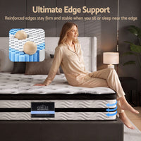 Giselle Bedding 34cm Mattress Euro Top Pocket Spring Double