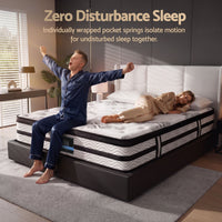 Giselle Bedding 34cm Mattress Euro Top Pocket Spring King