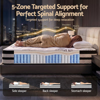 Giselle Bedding 34cm Mattress Euro Top Pocket Spring King Single