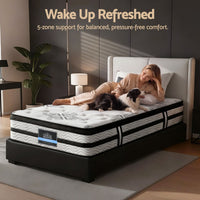 Giselle Bedding 34cm Mattress Euro Top Pocket Spring King Single