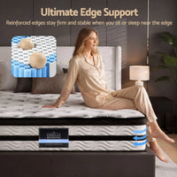 Giselle Bedding 34cm Mattress Euro Top Pocket Spring Queen