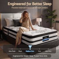 Giselle Bedding 34cm Mattress Euro Top Pocket Spring Single