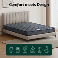 Giselle Bedding King Mattress 16cm Bonnell Spring Medium Firm Tight Top