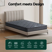 Giselle Bedding King Single Mattress 16cm Bonnell Spring Medium Firm Tight Top