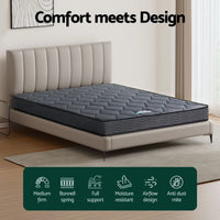 Giselle Bedding Queen Mattress 16cm Bonnell Spring Medium Firm Tight Top