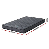 Giselle Bedding Single Mattress 16cm Bonnell Spring Medium Firm Tight Top