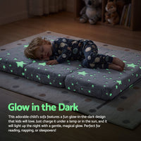 Giselle Bedding Foldable Cot Mattress for Travel Cot, Glow-in-Dark Cover