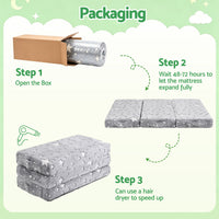 Giselle Bedding Foldable Cot Mattress for Travel Cot, Glow-in-Dark Cover